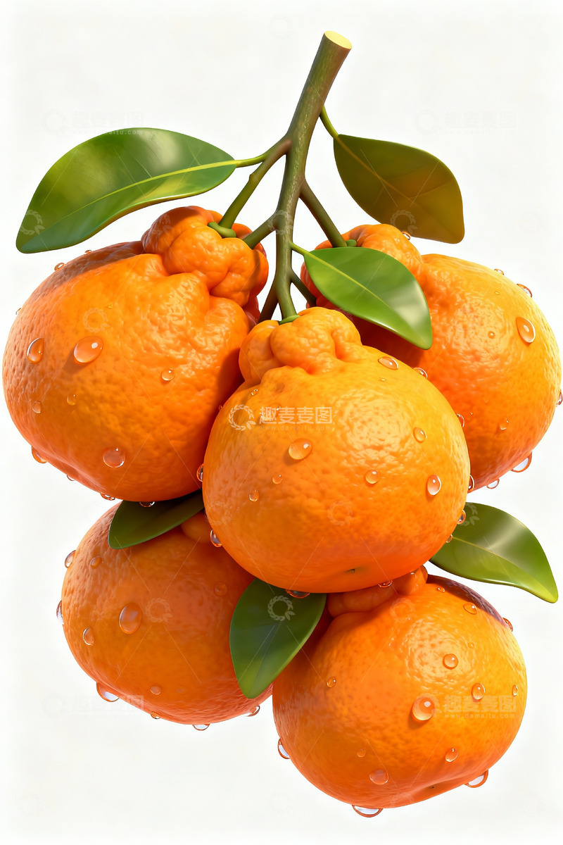 高清大图下载【趣麦麦图】三维仿真卡通丑橘3