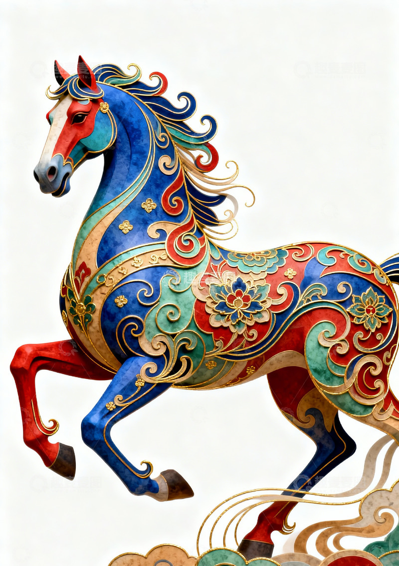 高清大图下载【趣麦麦图】中国传统骏马1