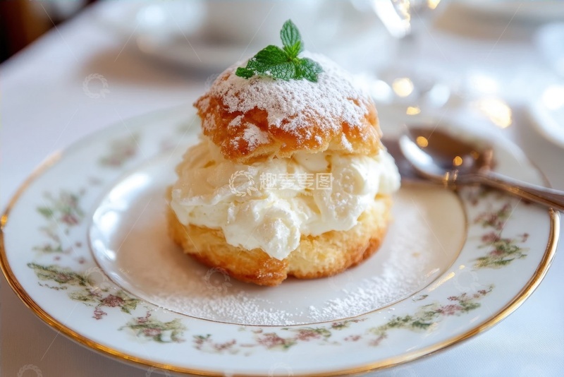 高清大图下载【趣麦麦图】奶油泡芙甜点