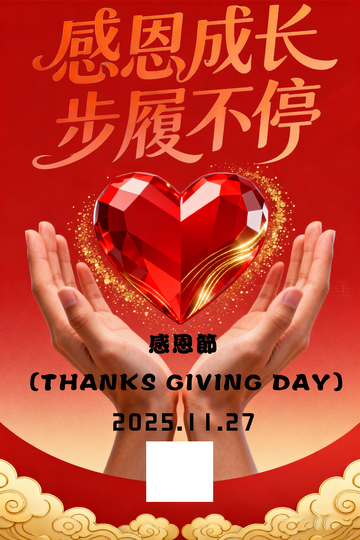 感恩节爱心海报设计素材2