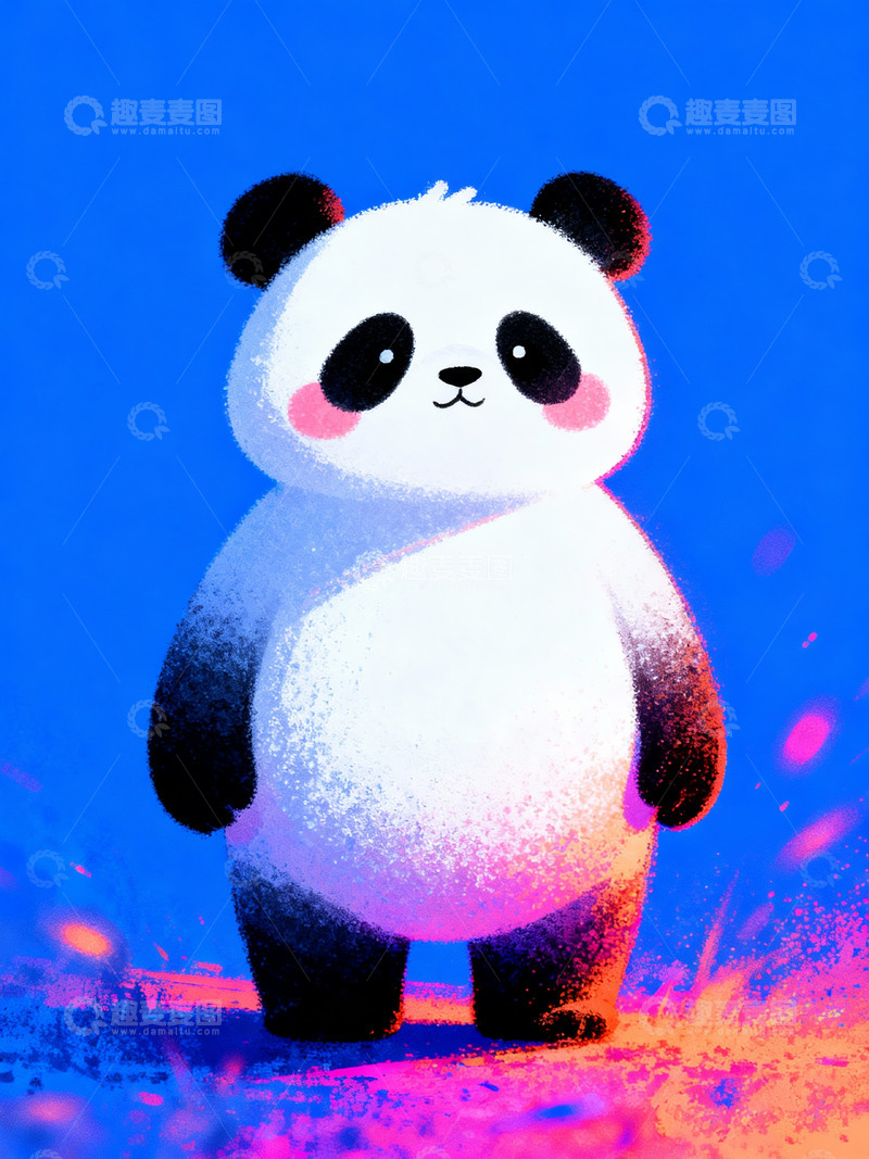 高清大图下载【趣麦麦图】可爱拟人的熊猫7