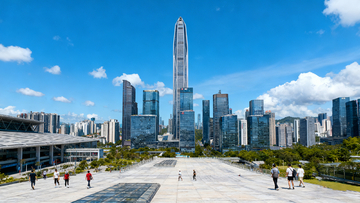 现代化城市中心广场风光