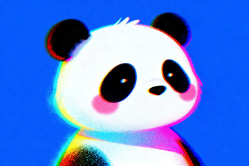 可爱拟人的熊猫2