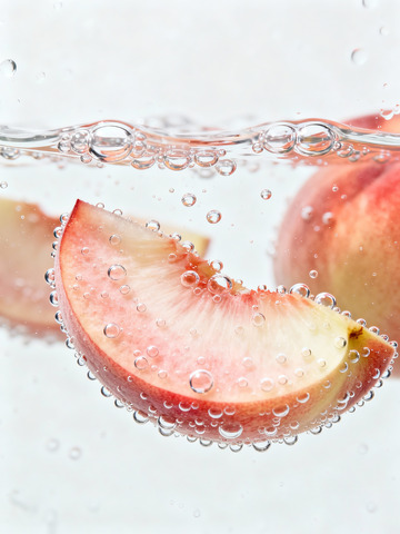 水中浸泡水蜜桃
