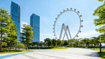 摩天轮城市风光现代建筑