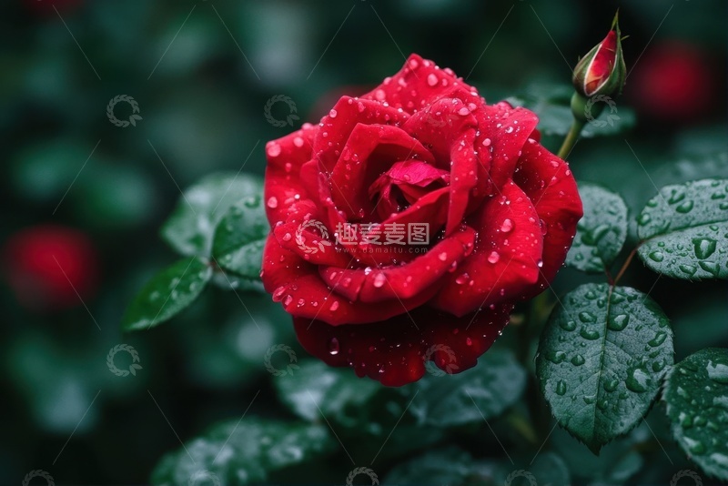 高清大图下载【趣麦麦图】红色的一朵玫瑰花