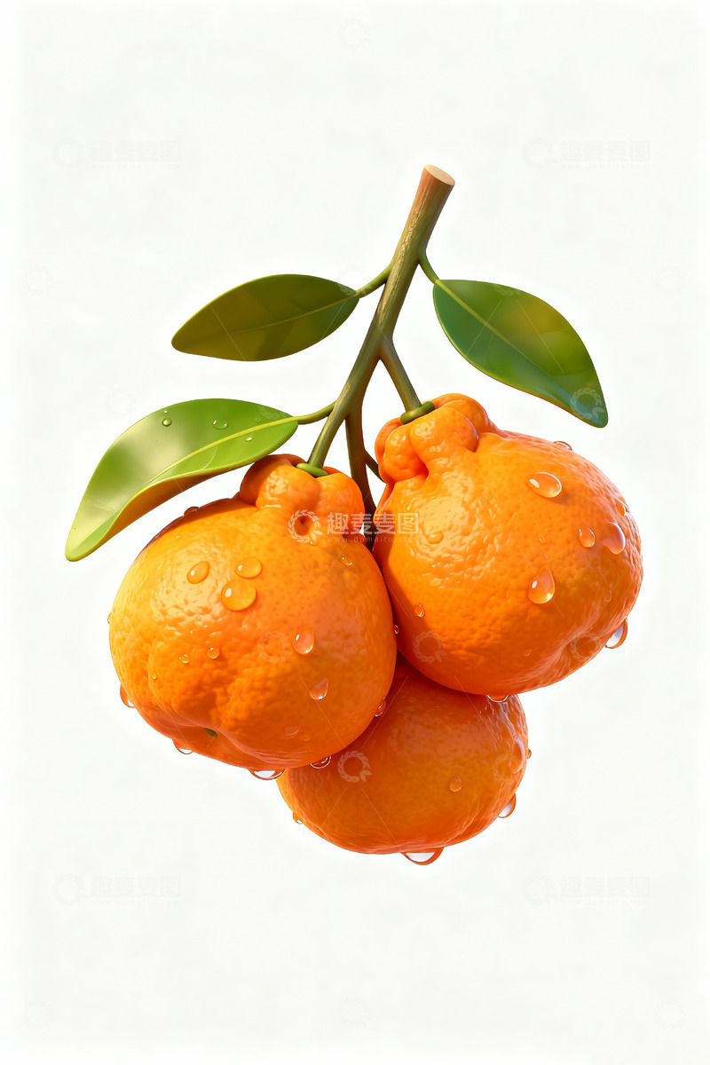 高清大图下载【趣麦麦图】三维仿真卡通丑橘