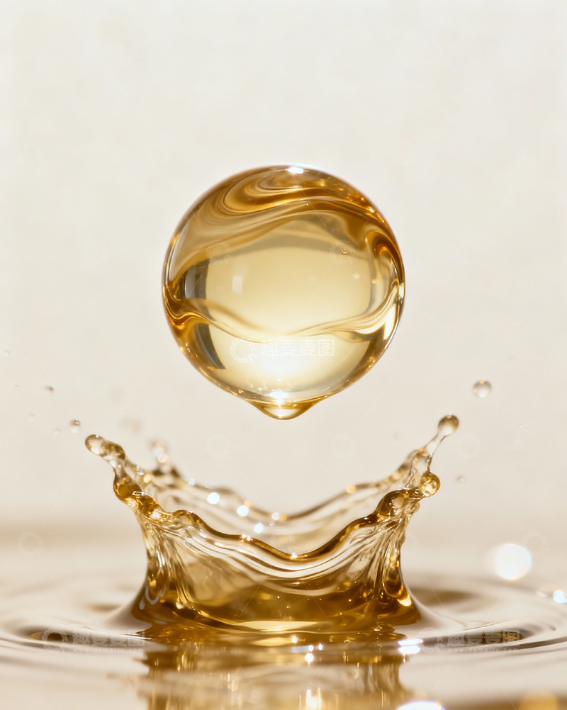 高清大图下载【趣麦麦图】金色流动液体1
