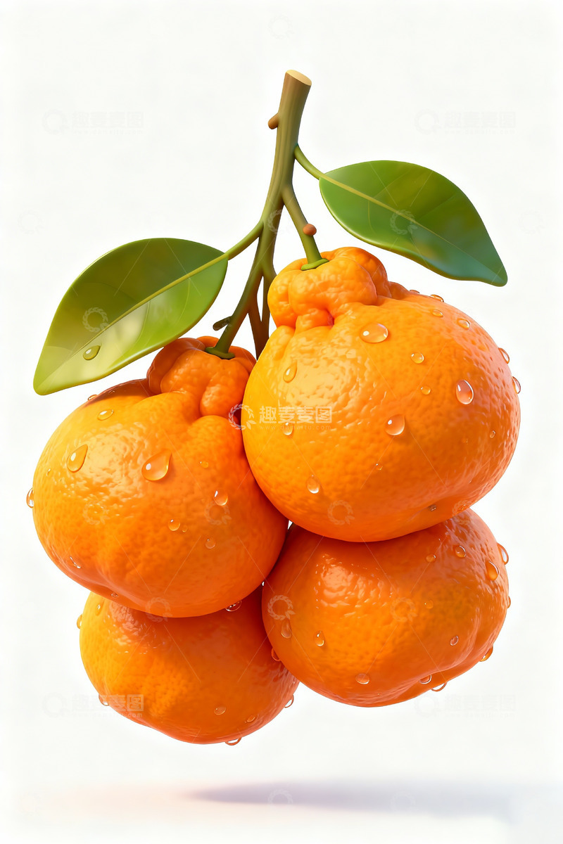高清大图下载【趣麦麦图】三维仿真卡通丑橘1