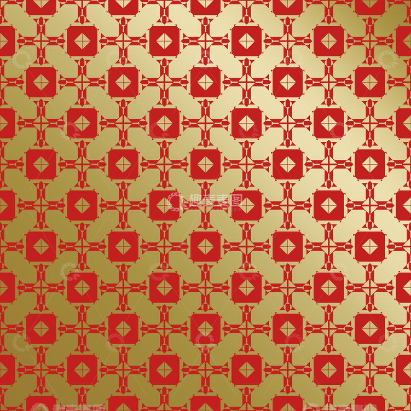 源文件下载【趣麦麦图】-红金中式喜庆花纹背景424
