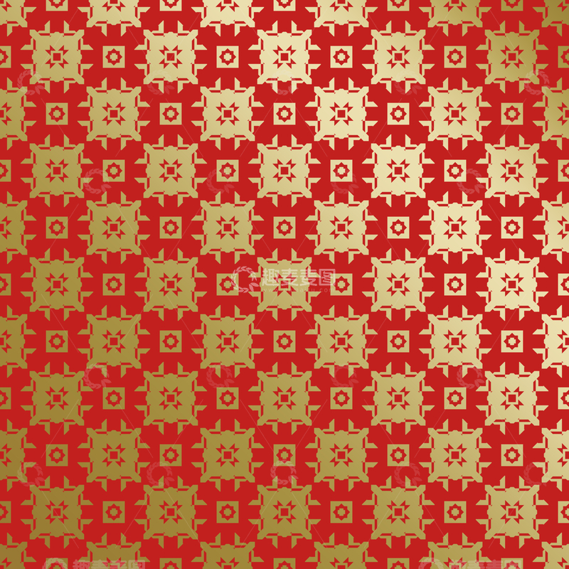 源文件下载【趣麦麦图】-红金中式喜庆花纹背景426
