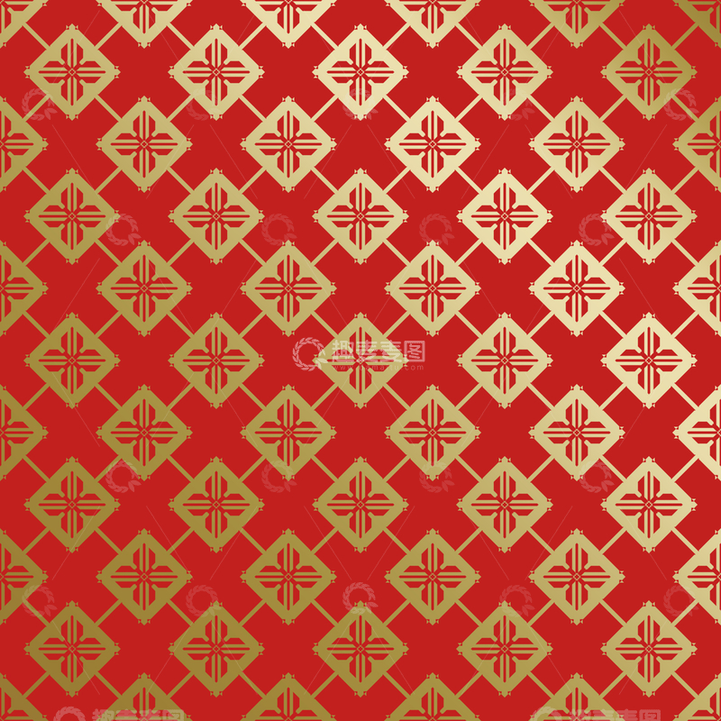 源文件下载【趣麦麦图】红金中式喜庆花纹背景440