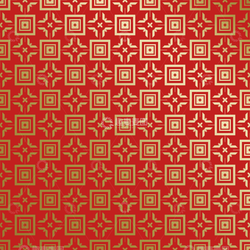 源文件下载【趣麦麦图】红金中式喜庆花纹背景422
