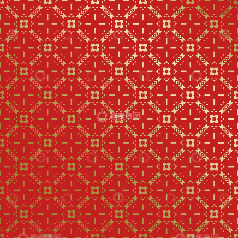 源文件下载【趣麦麦图】-红金中式喜庆花纹背景445