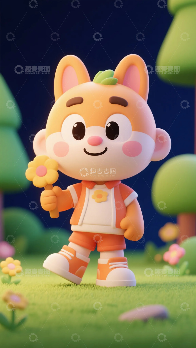 高清大图下载【趣麦麦图】-可爱卡通动物小松鼠玩偶