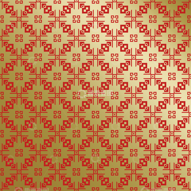 源文件下载【趣麦麦图】-红金中式喜庆花纹背景434