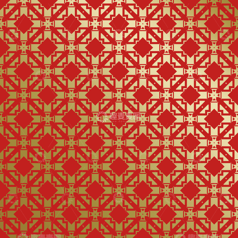 源文件下载【趣麦麦图】红金中式喜庆花纹背景444