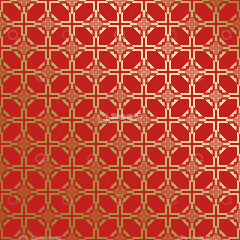 源文件下载【趣麦麦图】红金中式喜庆花纹背景437