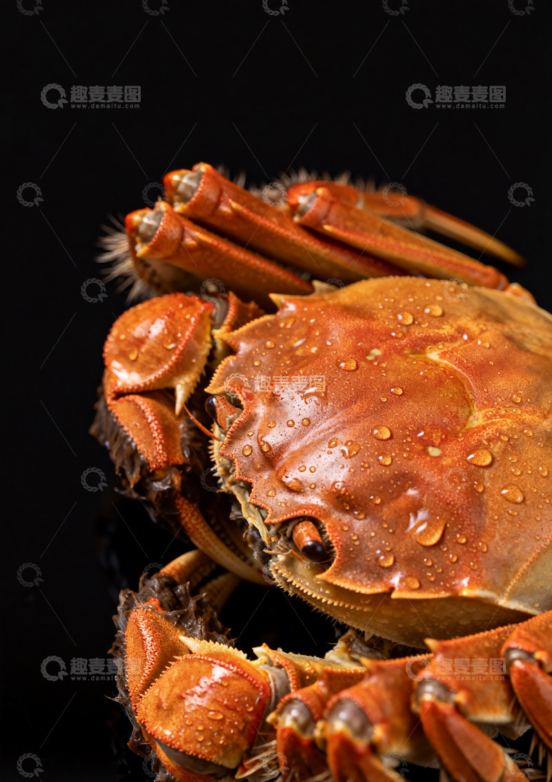 高清大图下载【趣麦麦图】熟螃蟹特写照片5