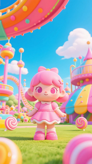 卡通游乐园梦幻场景