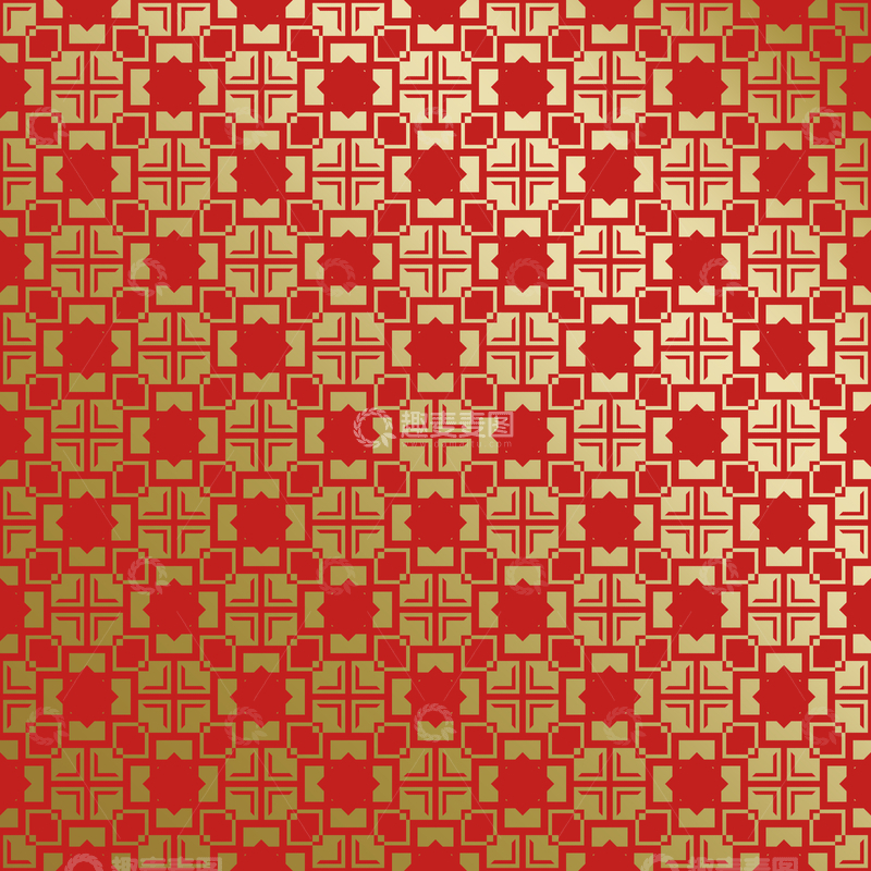 源文件下载【趣麦麦图】-红金中式喜庆花纹背景447