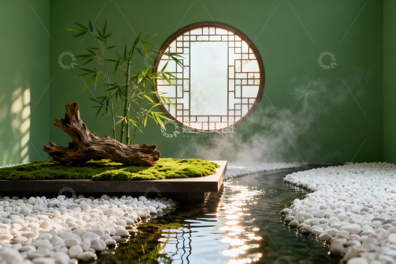 高清大图下载【趣麦麦图】中国风电商背景4