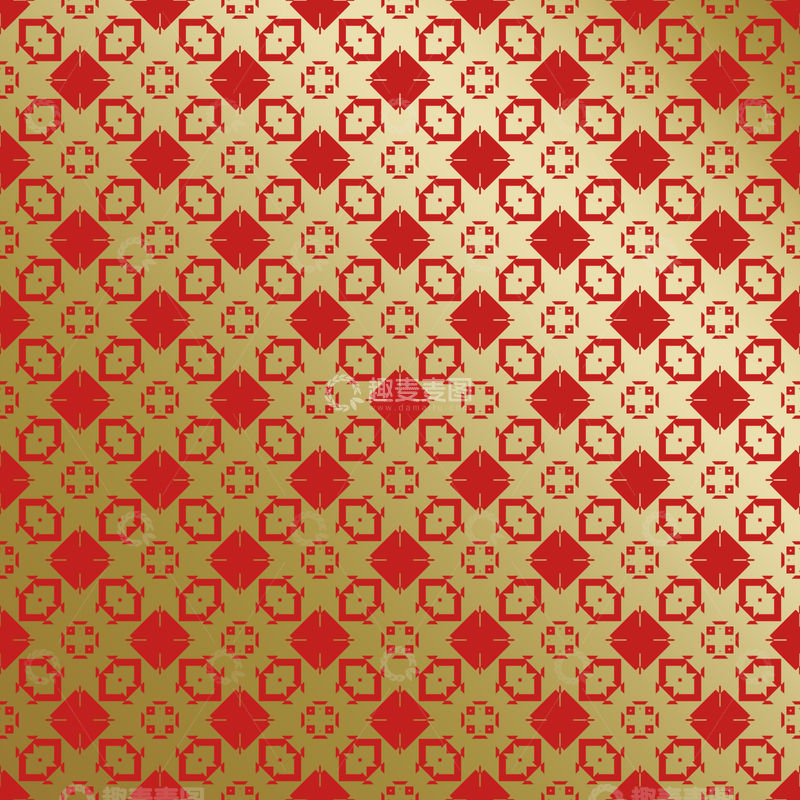 源文件下载【趣麦麦图】-红金中式喜庆花纹背景446