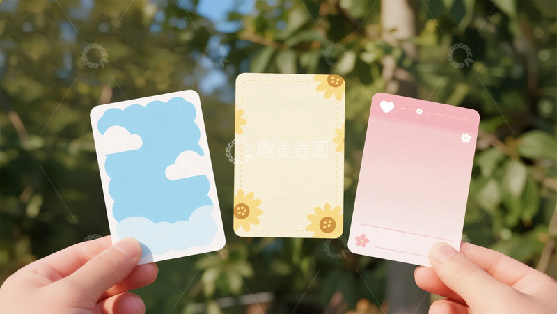 高清大图下载【趣麦麦图】卡通风便签纸卡片设计素材