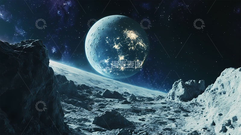 高清大图下载【趣麦麦图】星际宇宙星球科幻背景