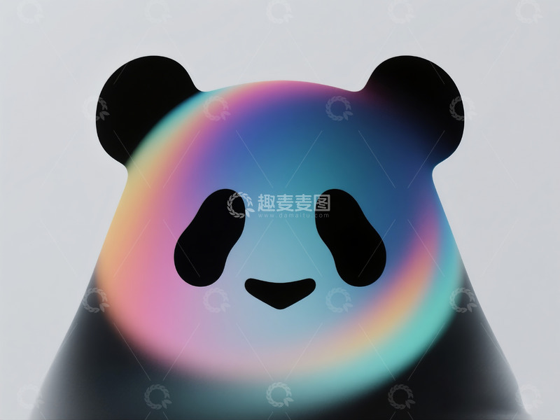 高清大图下载【趣麦麦图】大熊猫极简主义构图3