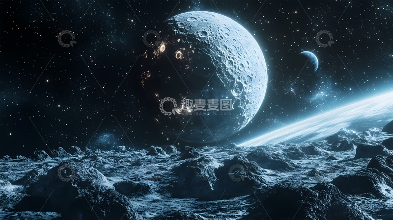 高清大图下载【趣麦麦图】科幻太空星球景观图