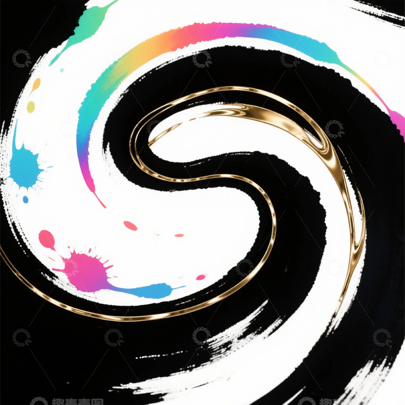 高清大图下载【趣麦麦图】抽象螺旋艺术图案设计
