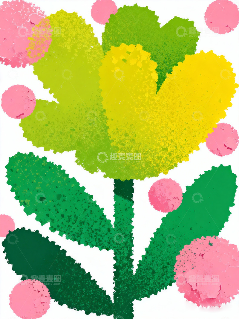 高清大图下载【趣麦麦图】春天主题潮流插画