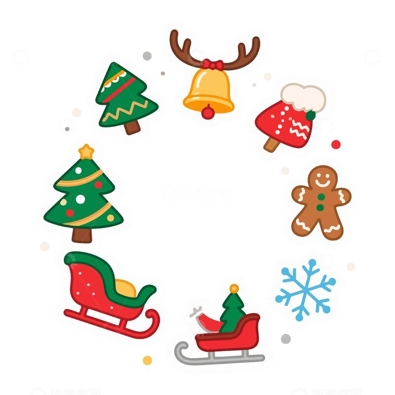 源文件下载【趣麦麦图】卡通圣诞元素图案设计素材