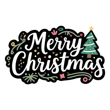 圣诞快乐艺术字设计素材