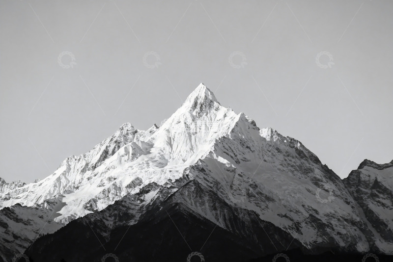 高清大图下载【趣麦麦图】极简风格立冬主题雪山摄影8