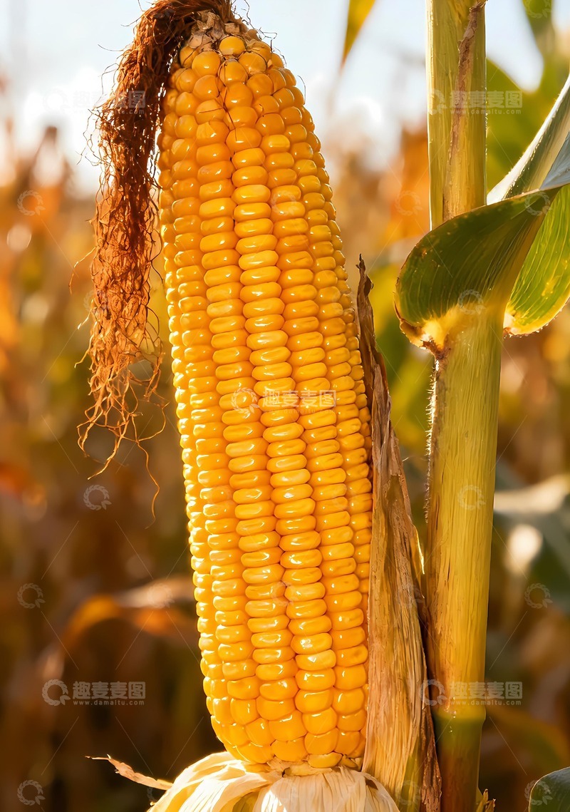 高清大图下载【趣麦麦图】秋收金黄色玉米棒