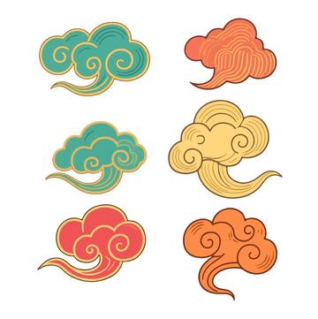 传统云纹图案装饰素材