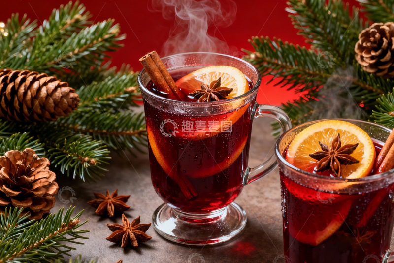 高清大图下载【趣麦麦图】热红酒单杯特写