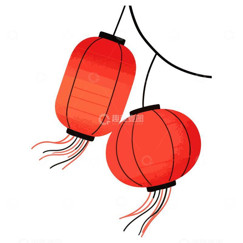 源文件下载【趣麦麦图】-红灯笼喜庆节日装饰元素