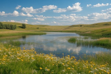 草原湿地河流美景