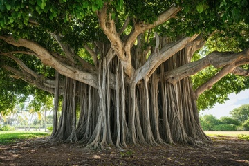 大树老树根特写摄影