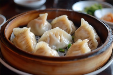 美味的一笼蒸饺