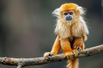 一只金丝猴特写摄影