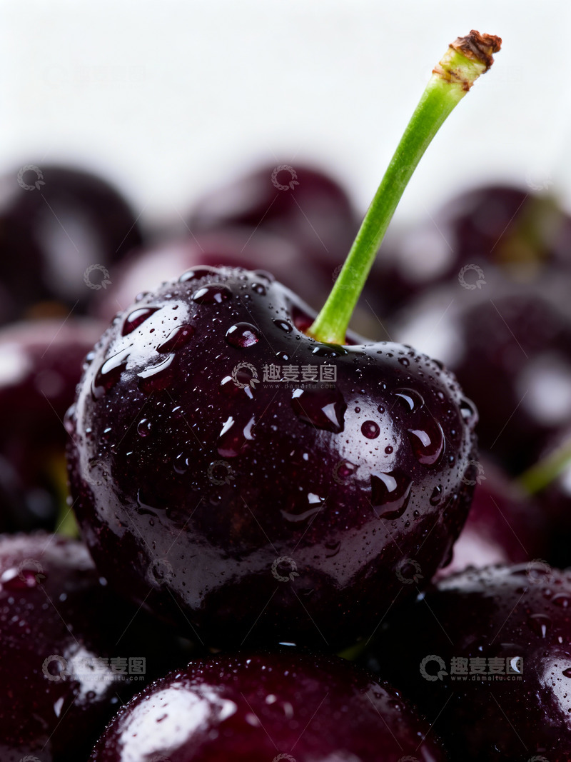 高清大图下载【趣麦麦图】樱桃特写果肉红润果核清晰9