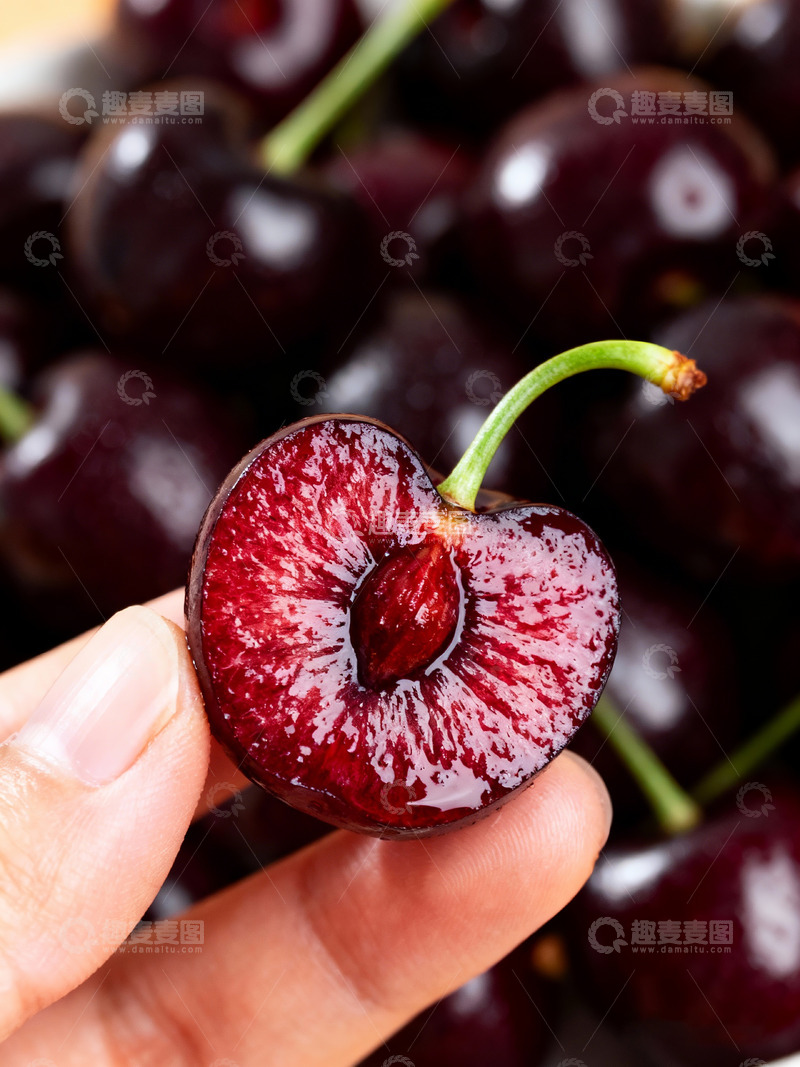 高清大图下载【趣麦麦图】樱桃特写果肉红润果核清晰11