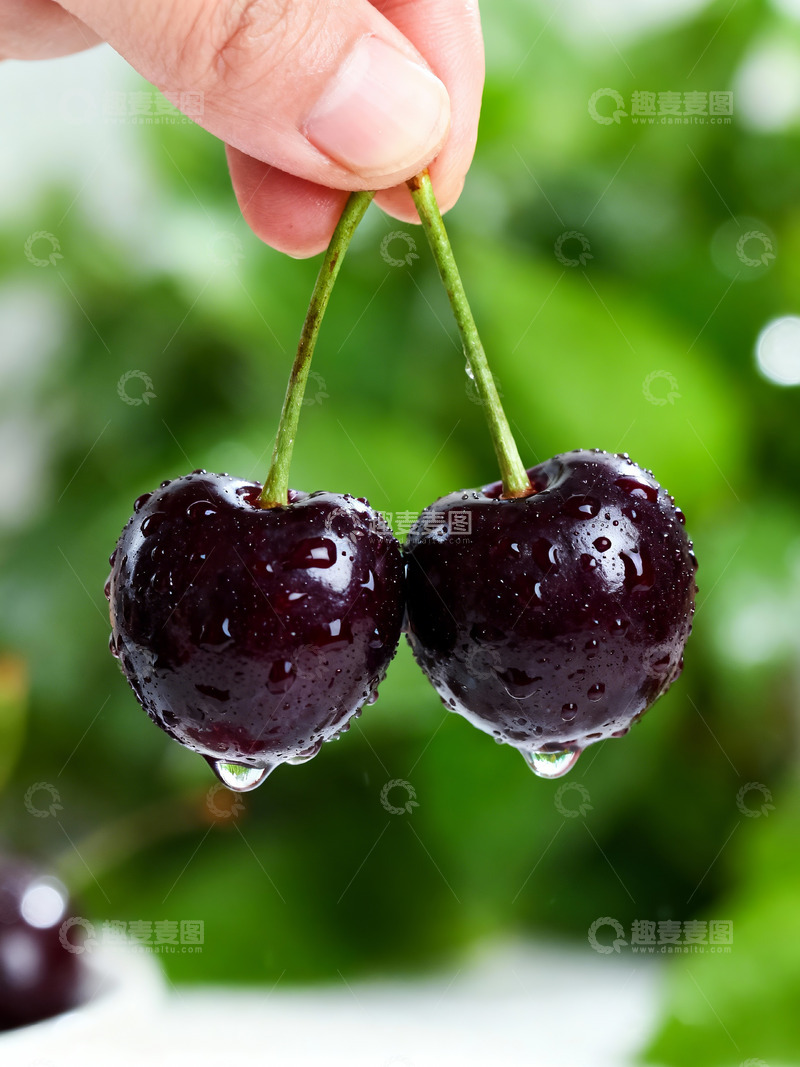 高清大图下载【趣麦麦图】樱桃特写果肉红润果核清晰2