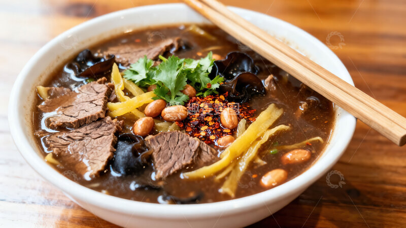 高清大图下载【趣麦麦图】胡辣汤  辛辣  面筋