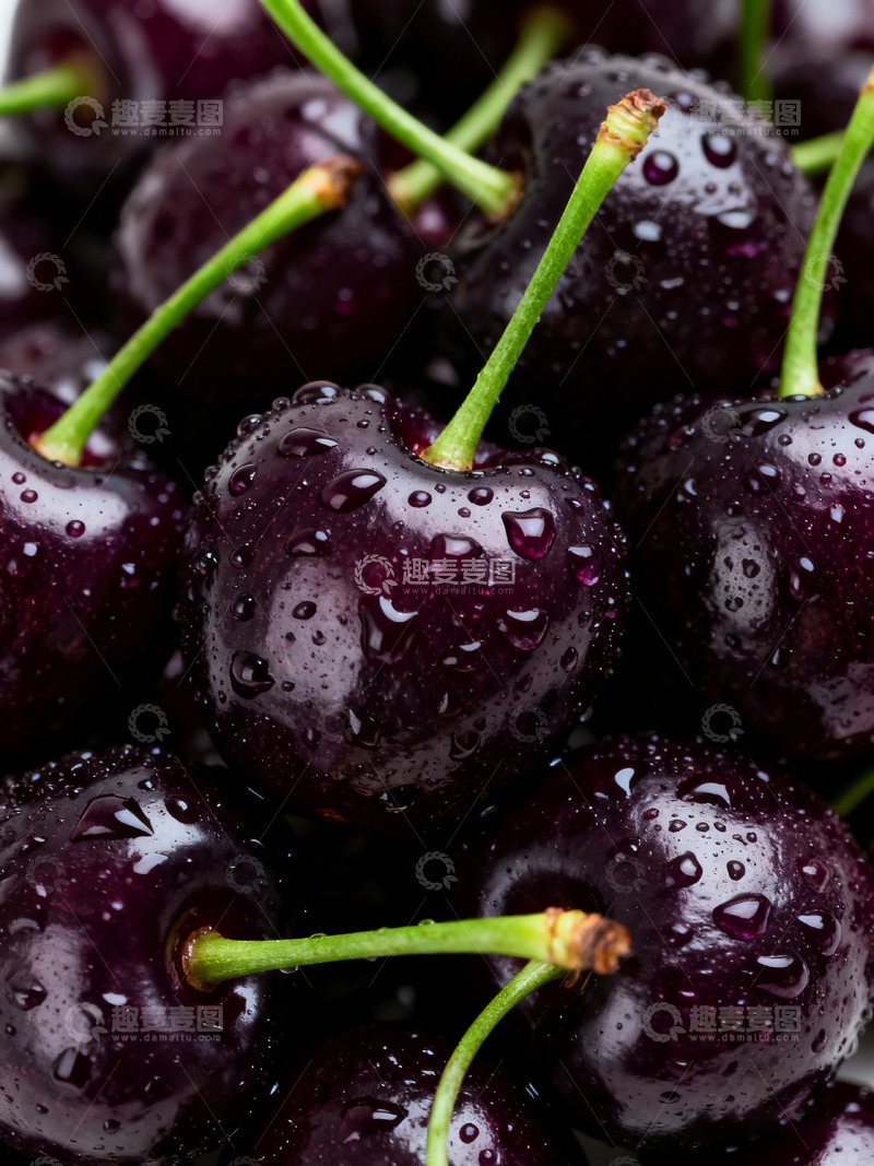 高清大图下载【趣麦麦图】樱桃特写果肉红润果核清晰5