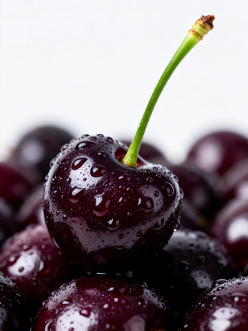 樱桃特写果肉红润果核清晰0